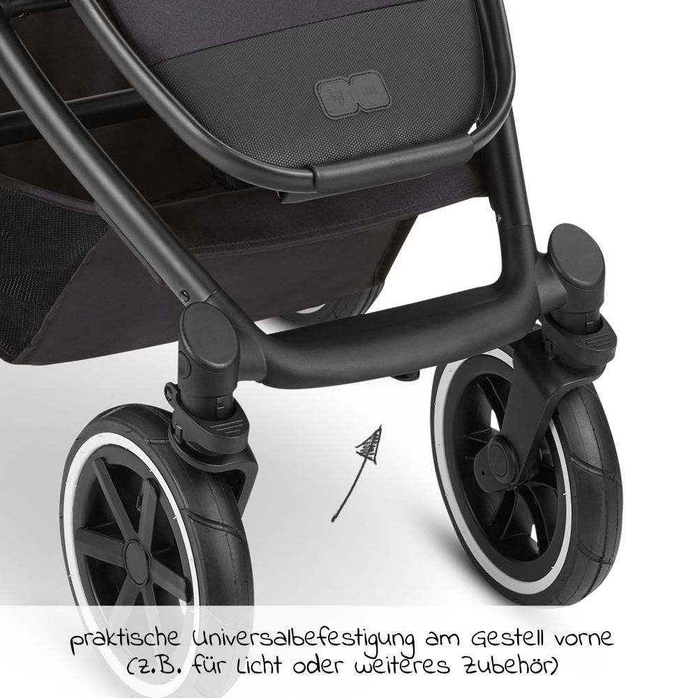 ABC Design - Kombi-Kinderwagen Salsa 4 Air - inkl. Babywanne & Sportsitz  mit XXL Zubehörpaket - Classic Edition - Ink 