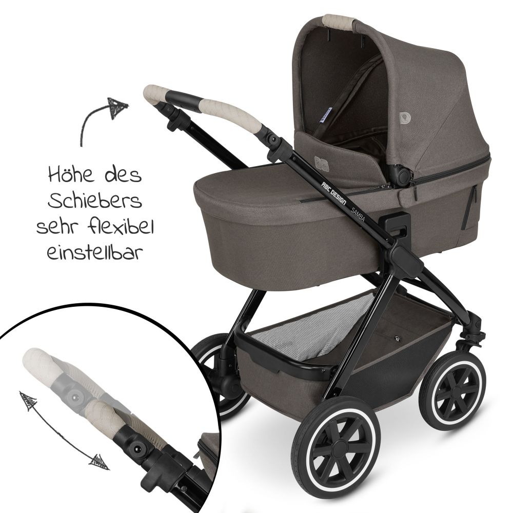ABC Design - Kombi-Kinderwagen Samba - inkl. Babywanne & Sportsitz mit XXL  Zubehörpaket - Aloe - website.name