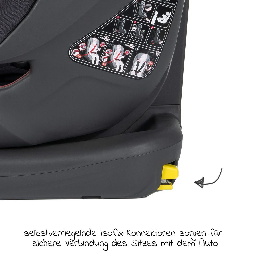 Asalvo Easyfix ISOFIX klappbarer Kindersitz mit Getränkehalter 15-36 kg  #grey