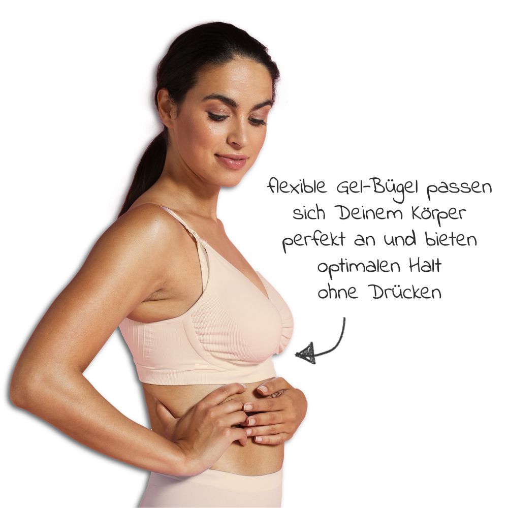 Carri-Gel Schwangerschafts & Still-BH Seamless Gelbügel - Nude - Gr. M