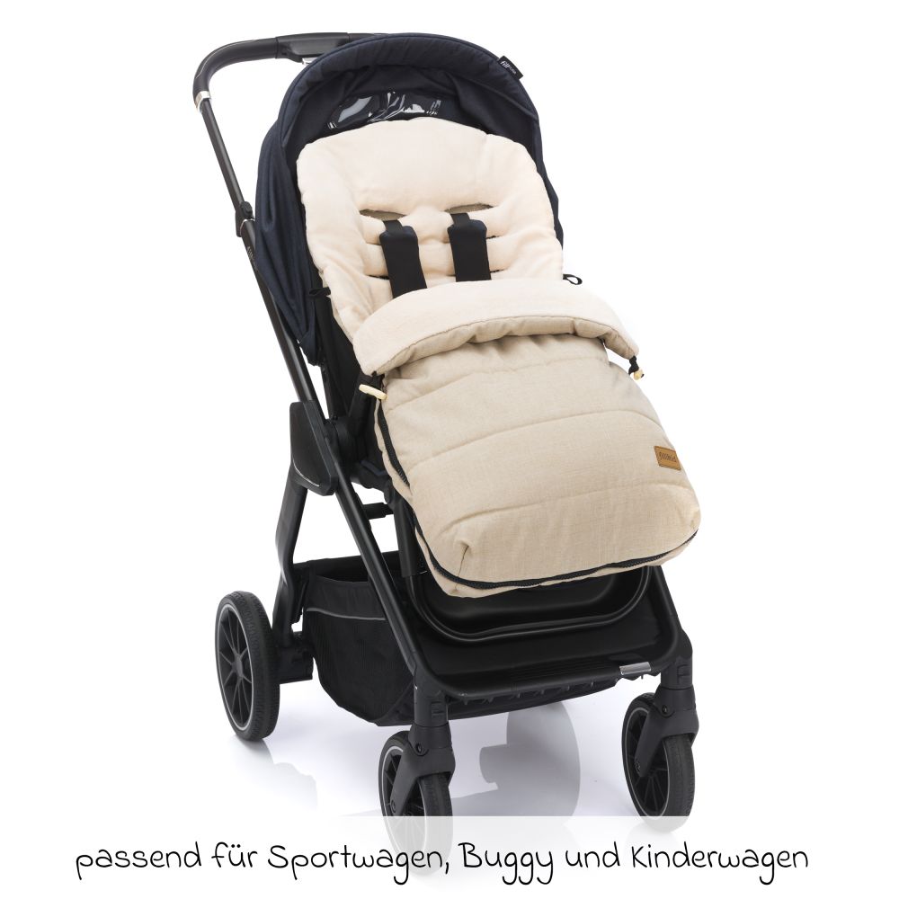Fillikid - Fleece-Fußsack Lanin für Buggy, Sport- und Kinderwagen - Natur  Beige