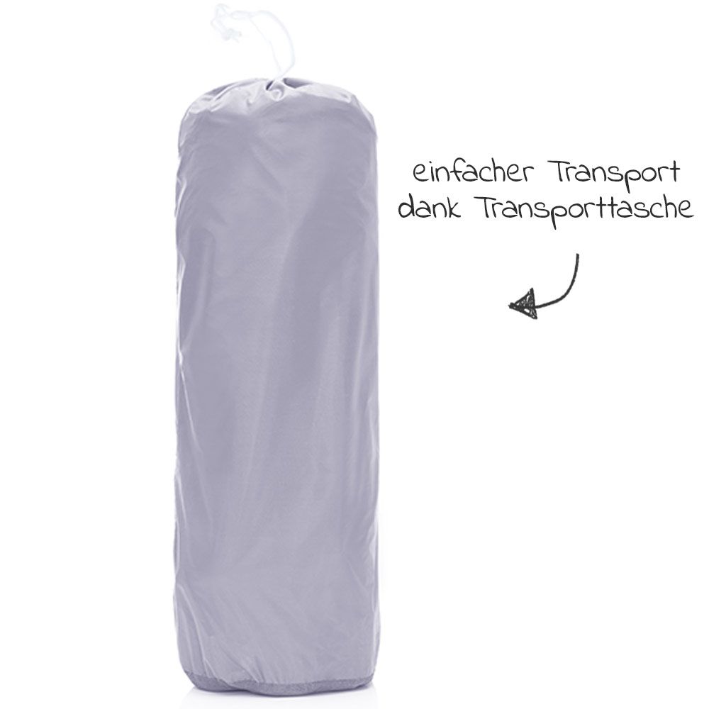 Laufgitter Fillikid mit Transporttasche - & Prag - aus Einstieg Netzstoff Grau 6-eckig