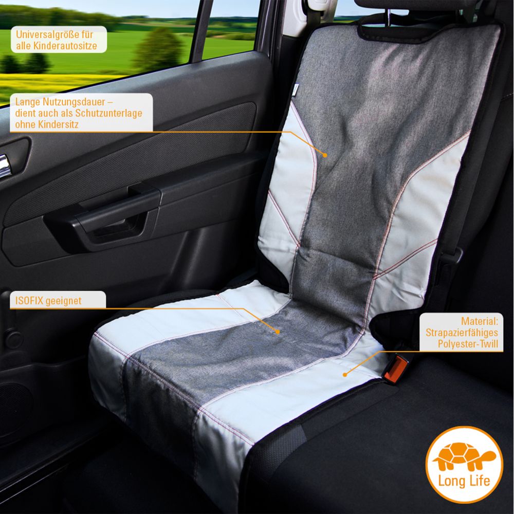 Graco - Kindersitz Eversure i-Size ab 3 Jahre - 12 Jahre (100 cm - 150 cm)  inkl. 2 Getränkehalter + GRATIS Autositz-Schutzunterlage + Rückenlehnen- Schutz - Iron 