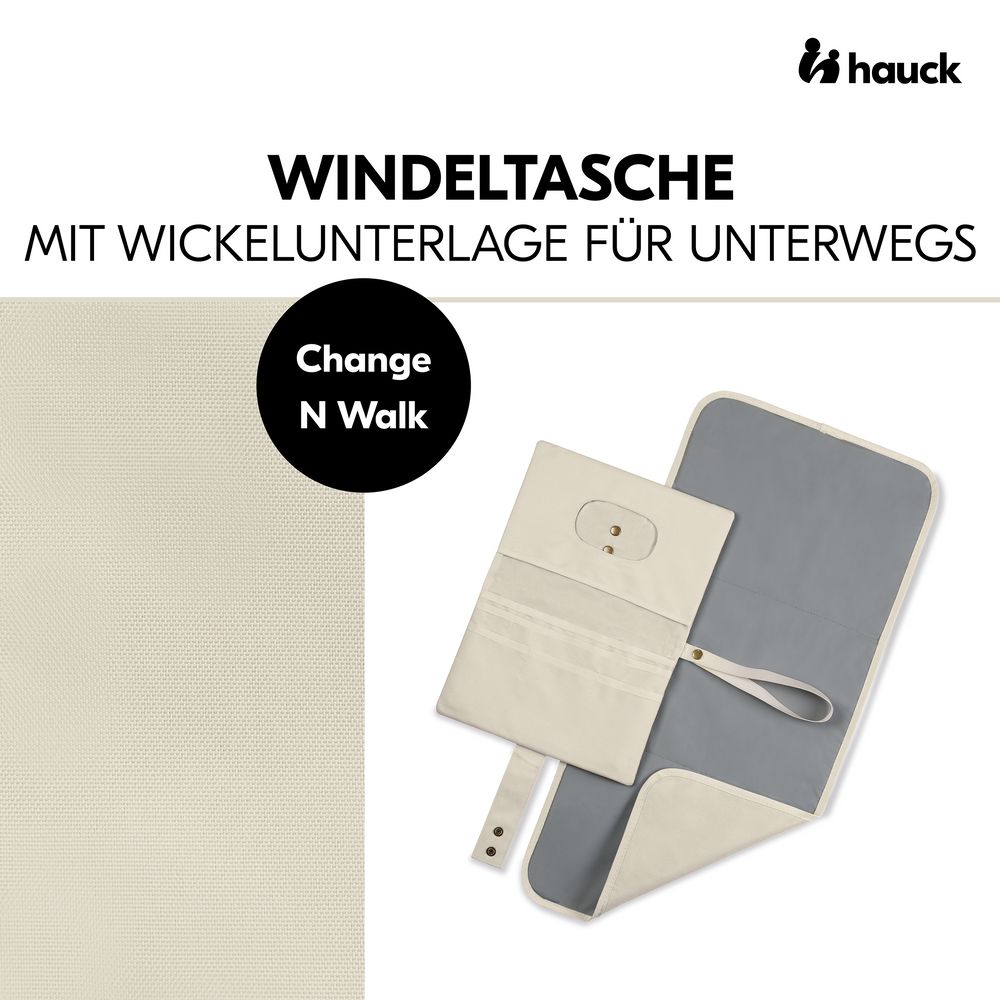 Hauck - Windeltasche mit Wickelunterlage - Change N Walk - Beige 