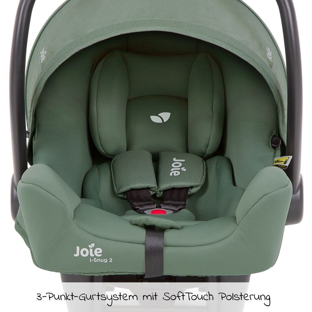 joie - Baby car seat i-Snug 2 i-Size from birth-13 kg (40 cm-75 cm) incl.  seat reducer only 3.35 kg - Laurel 