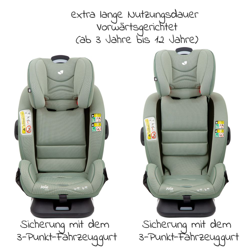 joie - Reboarder-Kindersitz Verso Gruppe 0+/1/2/3 - ab Geburt - 12 Jahre  (ab Geburt - 36 kg) inkl. Auto - Organizer - Laurel 
