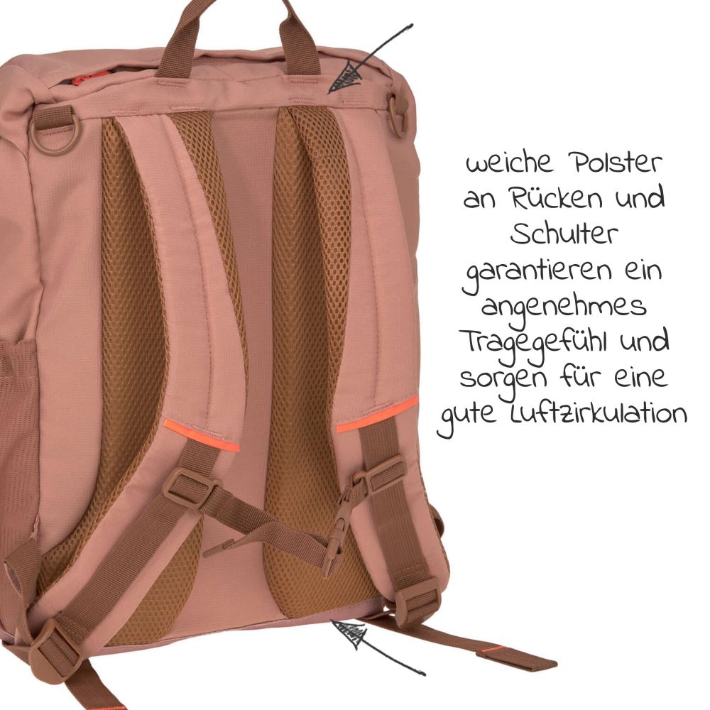 Lässig - Wickelrucksack - Label Still-Schal Outdoor Cinnamon Green GRATIS + Backpack