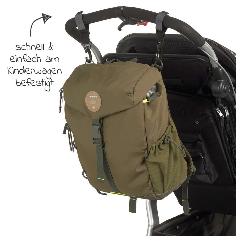 Lässig - Olive Green Wickelrucksack Label Outdoor Backpack 