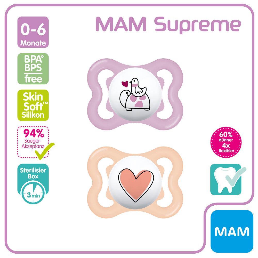 MAM Supreme pacifier, 0-6mths