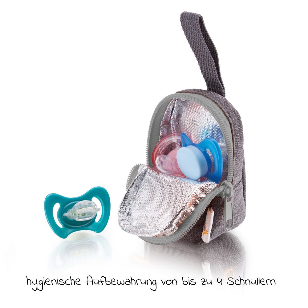Babyschale i-Size (40-75 Schnullerbox & - Essential ab CabrioFix i- Monate Geburt-12 Graphite - Maxi-Cosi cm) Size Einschlagdecke Base,