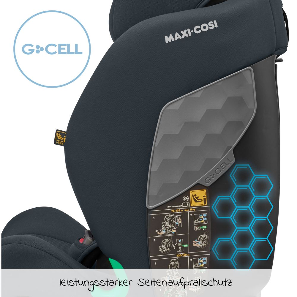 Maxi-Cosi - Kindersitz Titan i-Size ab 15 Monate - 12 Jahre (76-150 cm) G- CELL Seitenaufprallschutz & Isofix - Basic Grey 