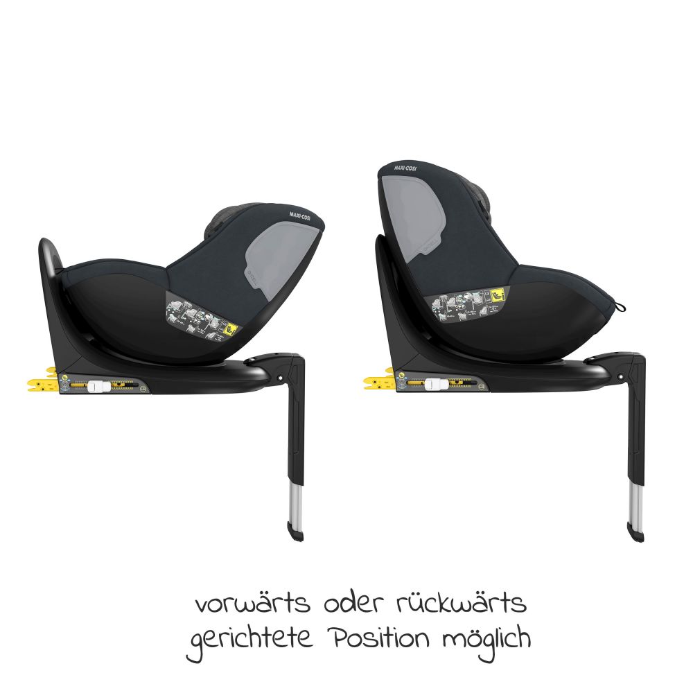 Maxi-Cosi - Reboarder-Kindersitz Mica i-Size 360° Geburt-4 Jahre (40-105  cm) Isofix-Basis,Sitzschoner,Organizer - Authentic Graphite 
