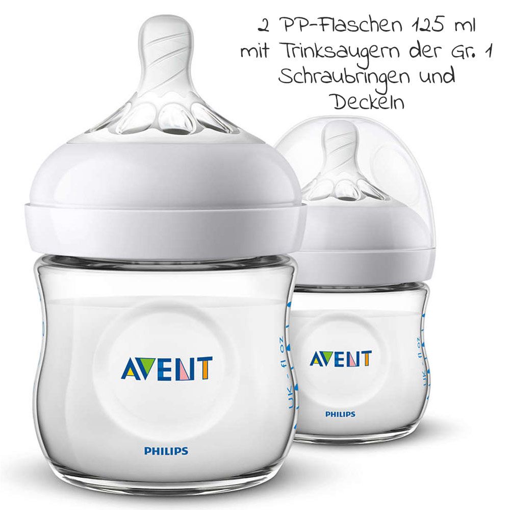 Philips Avent - Premium Starter-Set Natural - Babykostwärmer + 4x Babyflasche + 1x Flaschenbürste + 3x - Babyartikel.de