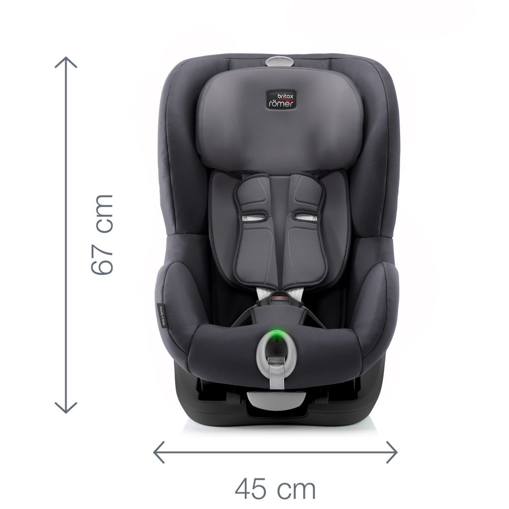 Child seat King II LS Black Series size 1 from 9 months-4 years (9-18 kg)  incl. light and sound indicator - Storm Grey