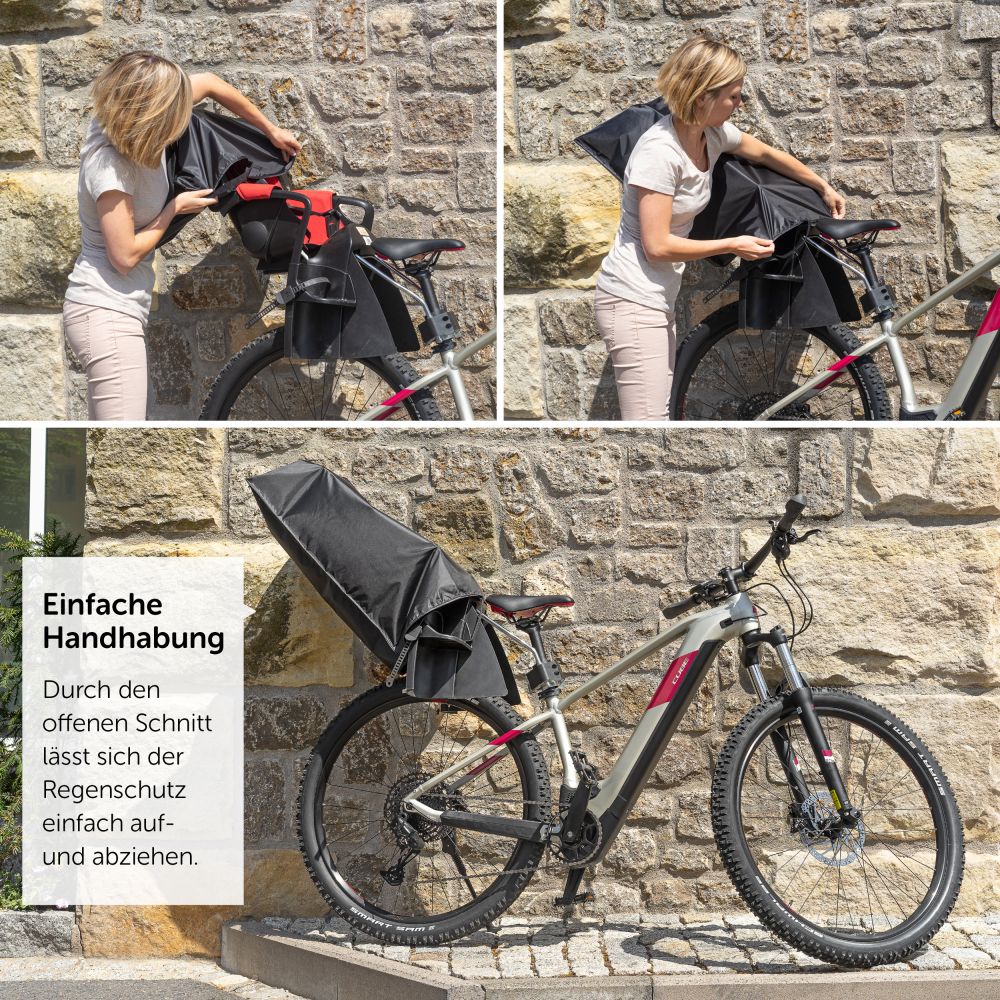 Zamboo Fahrradkindersitz Schwarz, Regenschutz für Fahrradkindersitz  Abdeckung Kinder Fahrradsitz