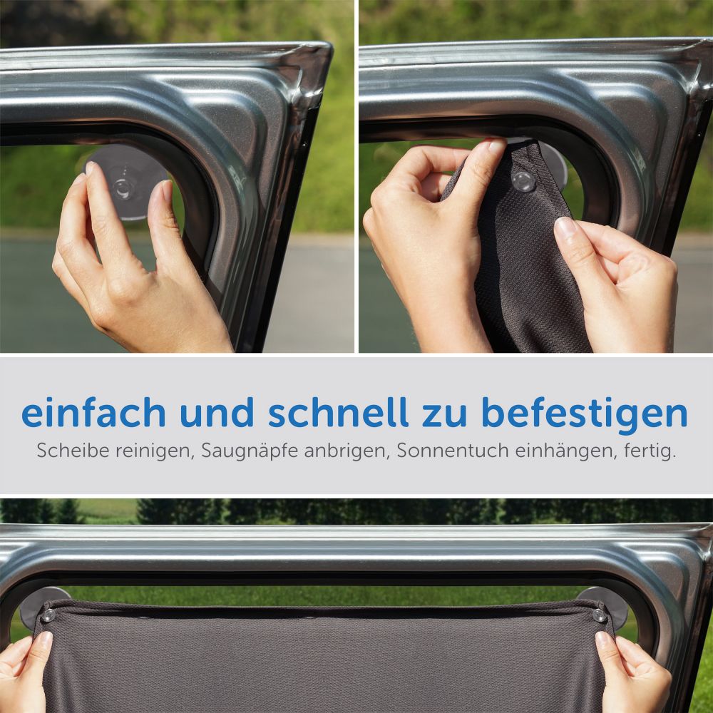IWH KFZ Sonnenschutz Auto UV-Schutz für Seitenscheibe 44x36 cm 2
