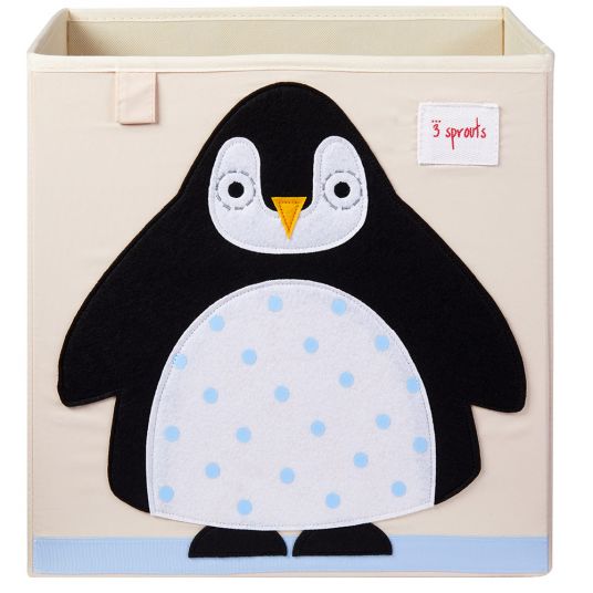 3 Sprouts Storage box - 33 x 33 cm - penguin
