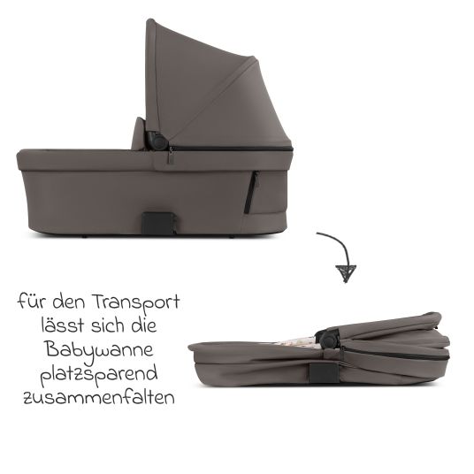 ABC Design 13-tlg. Kombi-Kinderwagen-Set Salsa 5 Air Starter Set inkl. Babywanne, Sportsitz, Tulip, Adapter, Wickeltasche Urban, Fußsack, Spucktücher, Magnetcilp, Decke, Regenschutz & Moskitonetz - Pure - Teddy