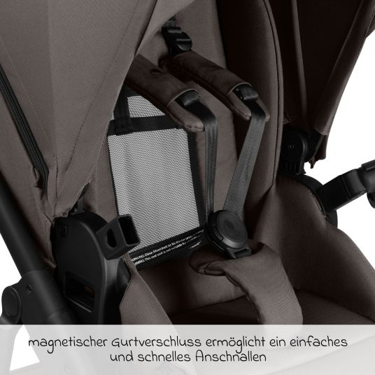 ABC Design 13-tlg. Kombi-Kinderwagen-Set Salsa 5 Air Starter Set inkl. Babywanne, Sportsitz, Tulip, Adapter, Wickeltasche Urban, Fußsack, Spucktücher, Magnetcilp, Decke, Regenschutz & Moskitonetz - Pure - Teddy