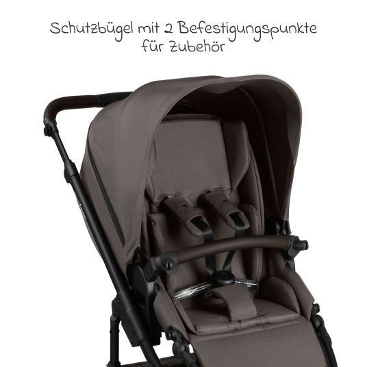 ABC Design 13-tlg. Kombi-Kinderwagen-Set Salsa 5 Air Starter Set inkl. Babywanne, Sportsitz, Tulip, Adapter, Wickeltasche Urban, Fußsack, Spucktücher, Magnetcilp, Decke, Regenschutz & Moskitonetz - Pure - Teddy