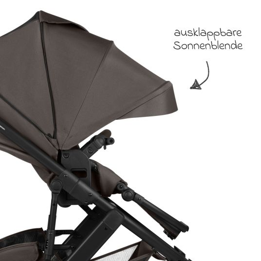 ABC Design 13-tlg. Kombi-Kinderwagen-Set Salsa 5 Air Starter Set inkl. Babywanne, Sportsitz, Tulip, Adapter, Wickeltasche Urban, Fußsack, Spucktücher, Magnetcilp, Decke, Regenschutz & Moskitonetz - Pure - Teddy