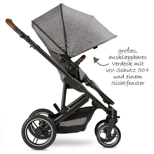 ABC Design 3in1 Kinderwagen-Set Catania 4 - Circle Edition - inkl. Babyschale, Babywanne, Sportwagen und Zubehör - Woven Graphite