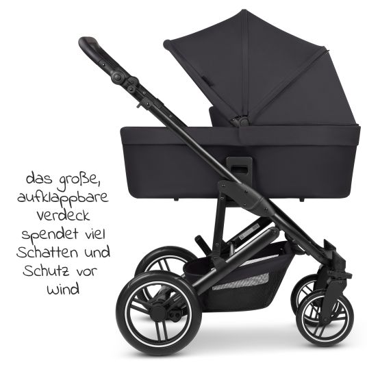 ABC Design 3in1 Kinderwagen-Set Catania 4 - Circle Edition - inkl. Babyschale Tulip, Babywanne, Sportwagen und Zubehör - Night