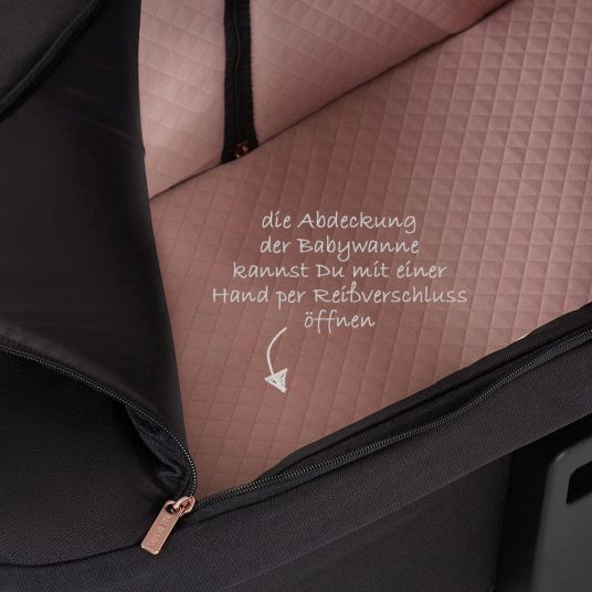 ABC Design Set passeggino 3in1 Salsa 4 Air - Diamond Edition - incluso seggiolino auto Tulip e pacchetto accessori XXL - Oro rosa