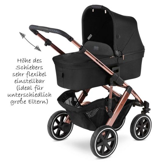 ABC Design 3in1 Kinderwagen-Set Salsa 4 Air - Diamond Edition - inkl. Babyschale Tulip & XXL Zubehörpaket - Rose Gold