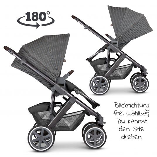 ABC Design 3in1 Kinderwagen-Set Salsa 4 Air - Fashion Edition Starter Set 9-teilig - Cornet - inkl. Autositz Tulip & Zubehörpaket