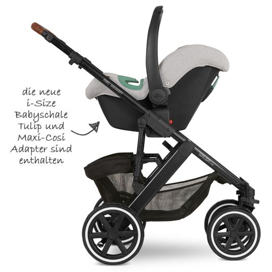 ABC Design 3in1 Kinderwagen-Set Salsa 4 Air - Fashion Edition Starter Set Deer - inkl. Babyschale Tulip & XXL Zubehörpaket