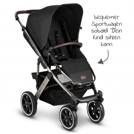 ABC Design 3in1 Kinderwagen-Set Salsa 4 Air - inkl. Babyschale Tulip & XXL Zubehörpaket - Diamond Edition - Dolphin