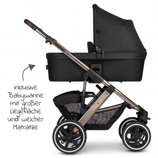ABC Design 3in1 Kinderwagen-Set Salsa 4 Air - inkl. Babyschale Tulip & XXL Zubehörpaket - Diamond Edition - Dolphin