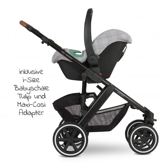 ABC Design 3in1 Stroller Set Salsa 4 Air - incl. Baby Car Seat Tulip & XXL Accessory Pack - Fashion Edition - Emerald