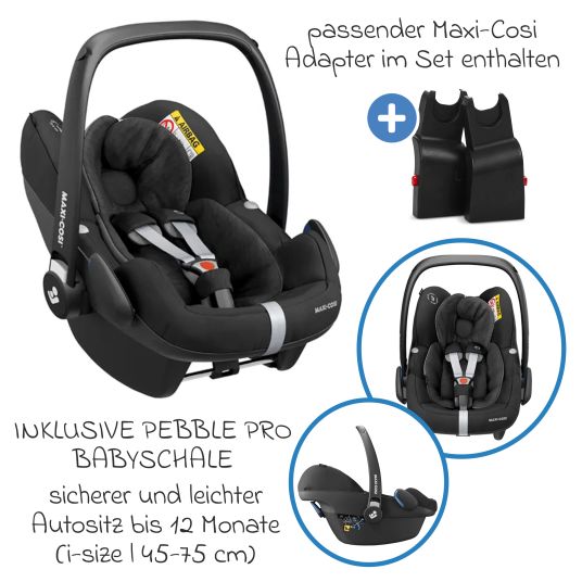 ABC Design 3in1 Kinderwagen-Set Salsa 4 Air - inkl. Babywanne, Autositz Pebble Pro, Sportsitz, Greifling, Buggybuch und XXL Zubehörpaket - Aloe