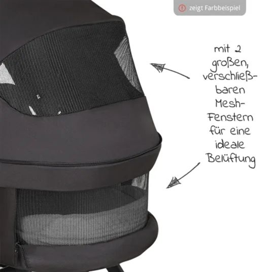 ABC Design 3in1 Salsa 4 Air baby carriage set - incl. carrycot, Pebble Pro car seat, sports seat, grab rail, buggy book and XXL accessory pack - Asphalt