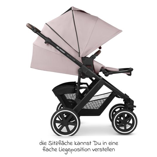 ABC Design 3in1 Kinderwagen-Set Salsa 4 Air - inkl. Babywanne, Autositz Pebble Pro, Sportsitz, Greifling, Buggybuch und XXL Zubehörpaket - Pure Edition - Berry