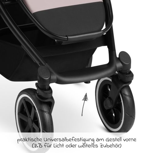 ABC Design Set passeggino 3in1 Salsa 4 Air - include navicella, seggiolino auto Pebble Pro, seggiolino sportivo, giocattolo da afferrare, libro per passeggino e pacchetto accessori XXL - Pure Edition - Berry