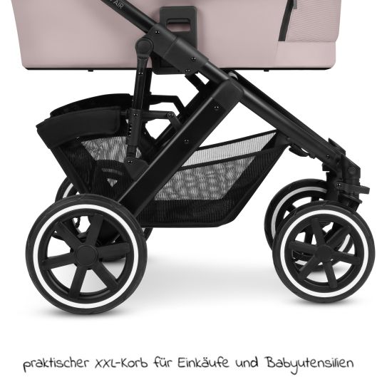 ABC Design Set passeggino 3in1 Salsa 4 Air - include navicella, seggiolino auto Pebble Pro, seggiolino sportivo, giocattolo da afferrare, libro per passeggino e pacchetto accessori XXL - Pure Edition - Berry