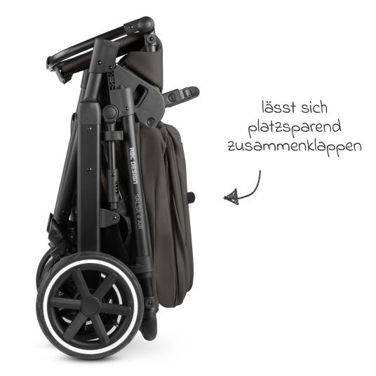 ABC Design Set passeggino 3in1 Salsa 4 Air - incluso navicella, seggiolino auto Pebble Pro, seggiolino sportivo con pacchetto accessori XXL - Cloud