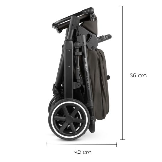 ABC Design Set passeggino 3in1 Salsa 4 Air - incluso navicella, seggiolino auto Pebble Pro, seggiolino sportivo con pacchetto accessori XXL - Cloud