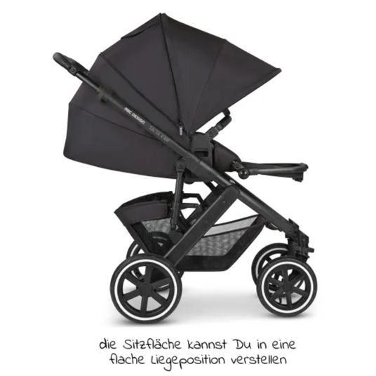 ABC Design 3in1 Kinderwagen-Set Salsa 4 Air - inkl. Babywanne, Autositz Tulip, Sportsitz und XXL Zubehörpaket - Ink
