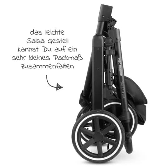 ABC Design 3in1 Kinderwagen-Set Salsa 4 Air - inkl. Babywanne, Autositz Tulip, Sportsitz und XXL Zubehörpaket - Pine