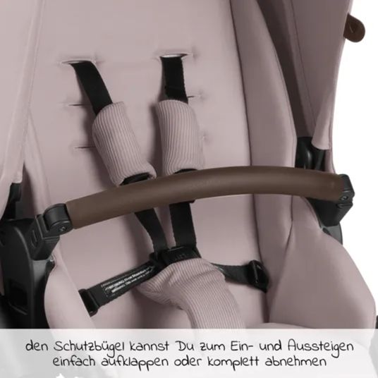 ABC Design 3in1 Kinderwagen-Set Salsa 4 Air - inkl. Babywanne, Autositz Tulip, Sportsitz und XXL Zubehörpaket - Pure Edition - Berry