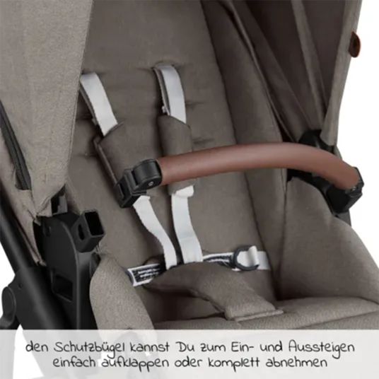 ABC Design 3in1 Kinderwagen-Set Salsa 4 Air - inkl. Babywanne, Sportsitz, Babyschale Tulip & Adapter - Pure Edition - Nature