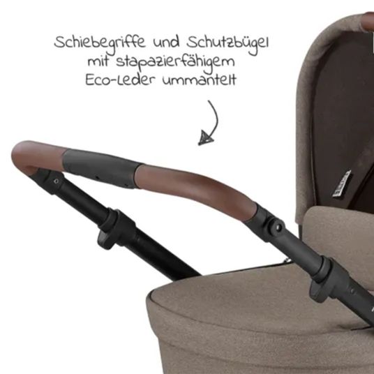 ABC Design 3in1 Kinderwagen-Set Salsa 4 Air - inkl. Babywanne, Sportsitz, Babyschale Tulip & Adapter - Pure Edition - Nature