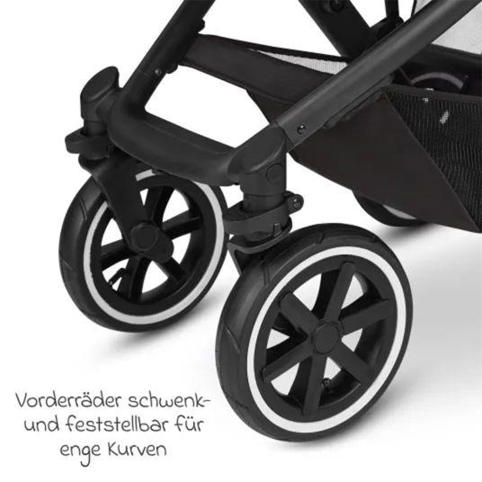 ABC Design Set passeggino 3in1 Salsa 4 Air - include navicella, seggiolino sportivo, seggiolino auto Tulip e adattatore - Pure Edition - Natura