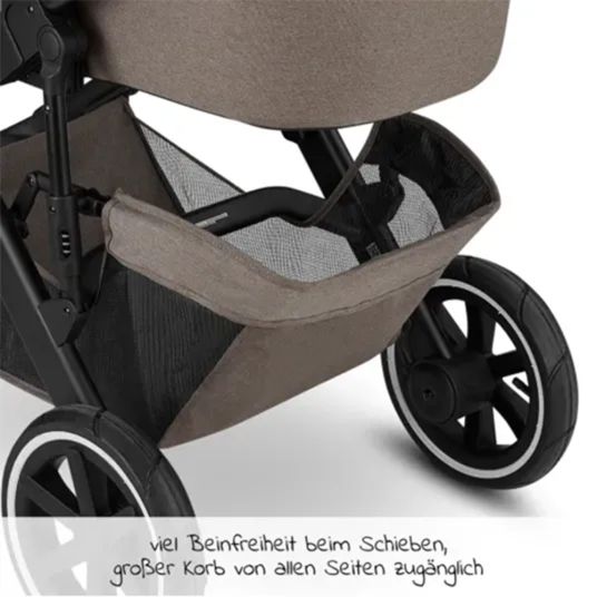 ABC Design 3in1 Kinderwagen-Set Salsa 4 Air - inkl. Babywanne, Sportsitz, Babyschale Tulip & Adapter - Pure Edition - Nature