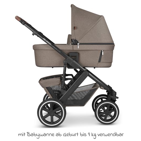 ABC Design 3in1 Kinderwagen-Set Salsa 4 Air - inkl. Babywanne, Sportsitz, Babyschale Tulip & Adapter - Pure Edition - Nature