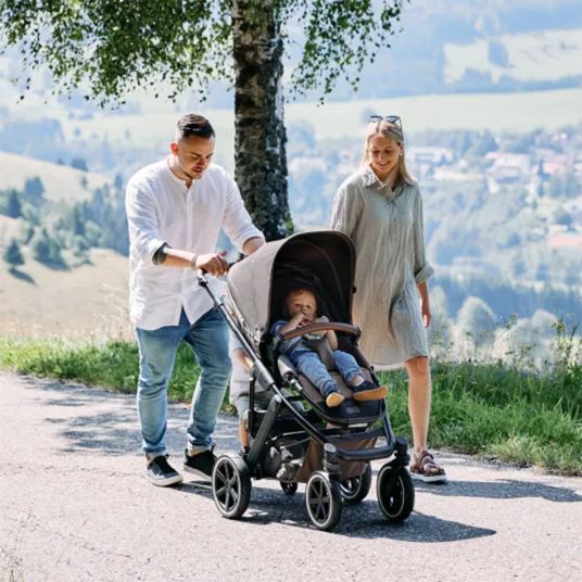 ABC Design Set passeggino 3in1 Salsa 4 Air - include navicella, seggiolino sportivo, seggiolino auto Tulip e adattatore - Pure Edition - Natura